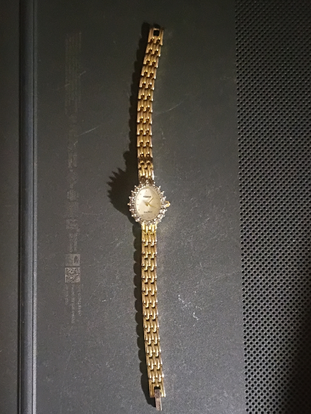 Gold-Tone Women's Bracelet Watch with Crystal Accents